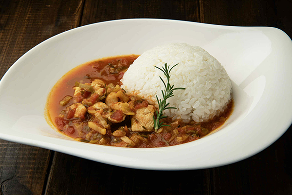 大分白ネギとローズマリーのハーブチキンカレー